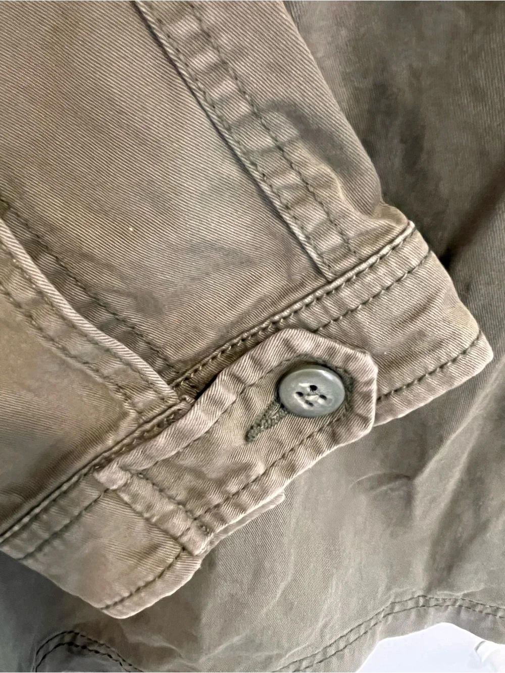Gap Kids Olive Green Cotton Twill Military Field Utility Jacket Size XL